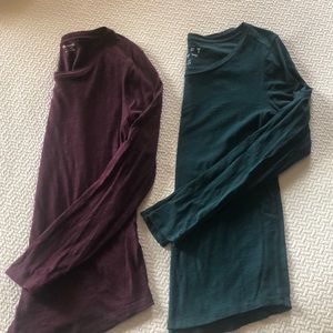 Madewell and LOFT cotton long sleeve
